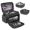 Large Travel Makeup Bag with Removable Dividers & Clear Organizer Pockets