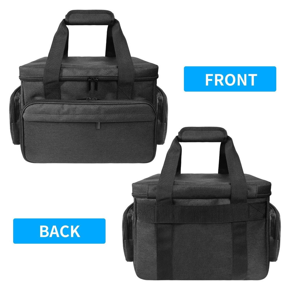 Large Travel Makeup Bag with Removable Dividers & Clear Organizer Pockets