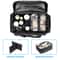 Large Travel Makeup Bag with Removable Dividers & Clear Organizer Pockets