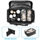 Large Travel Makeup Bag with Removable Dividers & Clear Organizer Pockets