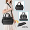Large Travel Makeup Bag with Removable Dividers & Clear Organizer Pockets