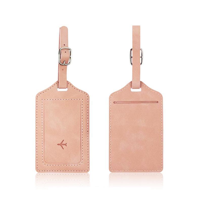 2PCS Premium Luggage Tag Boarding Pass Holder In PU Leather For Secure Travel Essentials 4