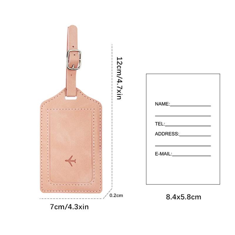 2PCS Premium Luggage Tag Boarding Pass Holder In PU Leather For Secure Travel Essentials 3