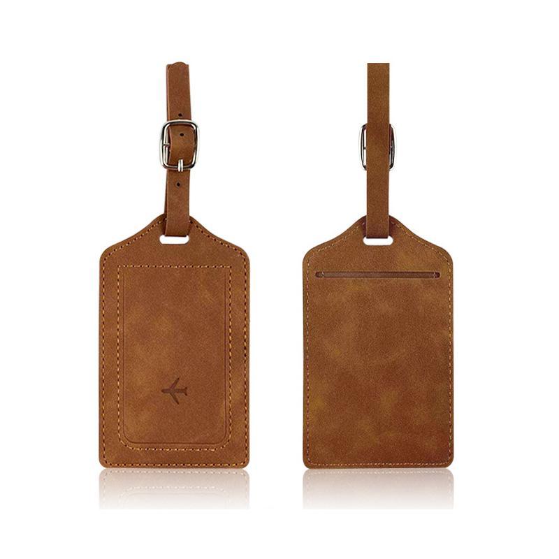 2PCS Premium Luggage Tag Boarding Pass Holder In PU Leather For Secure Travel Essentials 8