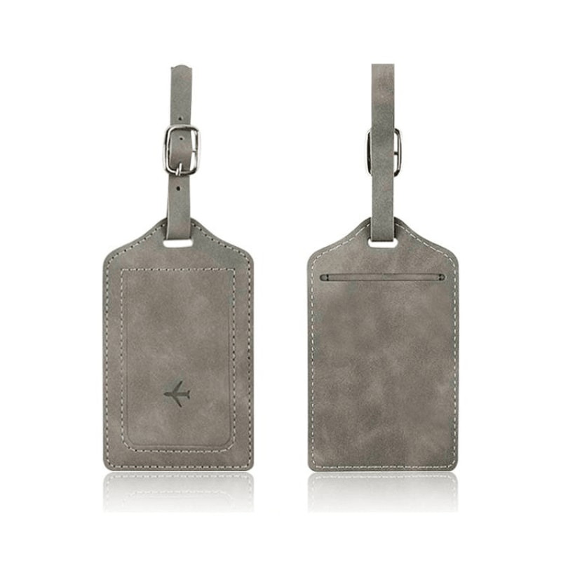 2PCS Premium Luggage Tag Boarding Pass Holder In PU Leather For Secure Travel Essentials 6