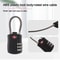3Digit Cable Luggage Lock For Suitcases Travel Bags Gym Lockers 2