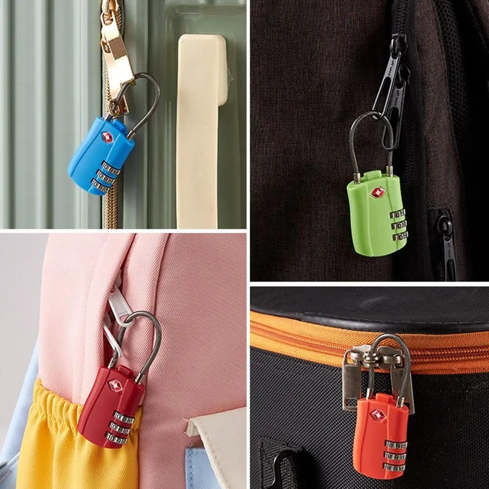 3Digit Cable Luggage Lock For Suitcases Travel Bags Gym Lockers 3