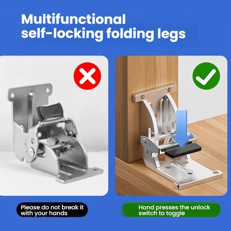 Heavy Duty SelfLocking Folding Hinge For Table Legs Beds Foldable Furniture Support 5