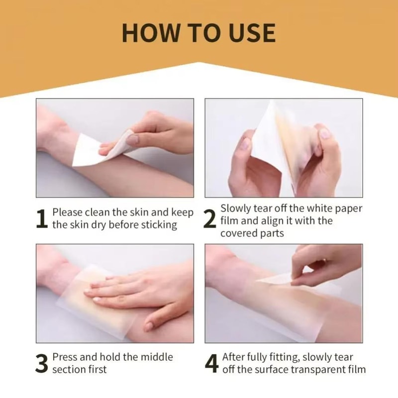 UltraThin Tattoo Cover Up Patch Waterproof Concealer For Scars Birthmarks Skin Imperfections 6PCS 5