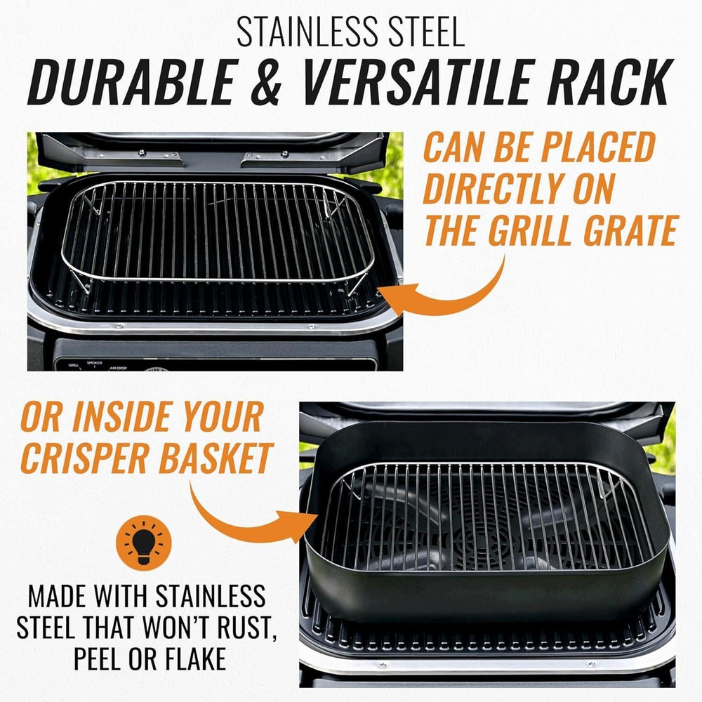 Woodfire Grill Rack Stainless Steel Stacked Cooking Rack for Outdoor Grills