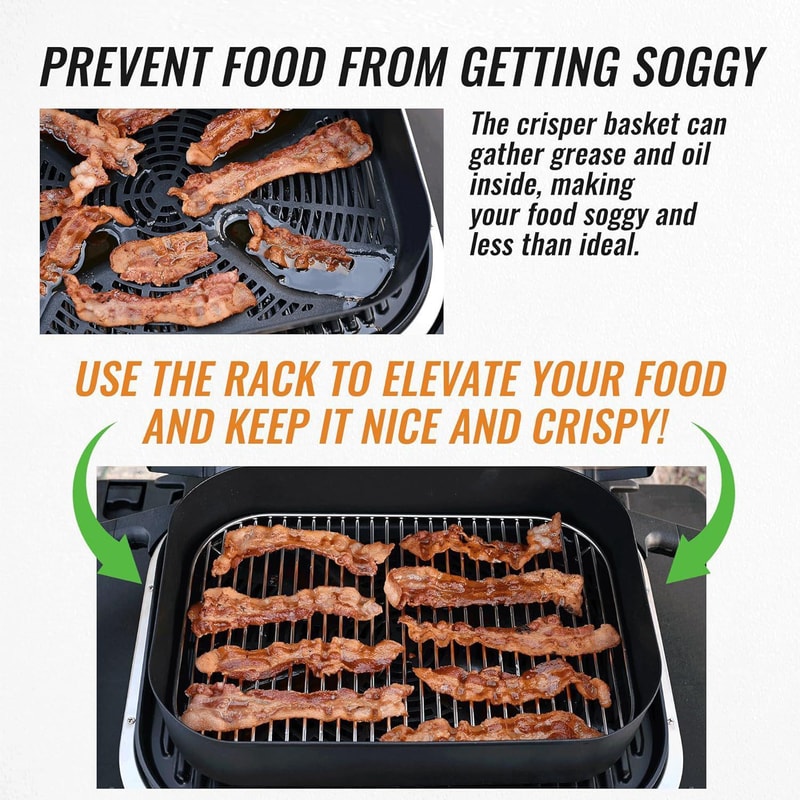 Woodfire Grill Rack Stainless Steel Stacked Cooking Rack for Outdoor Grills