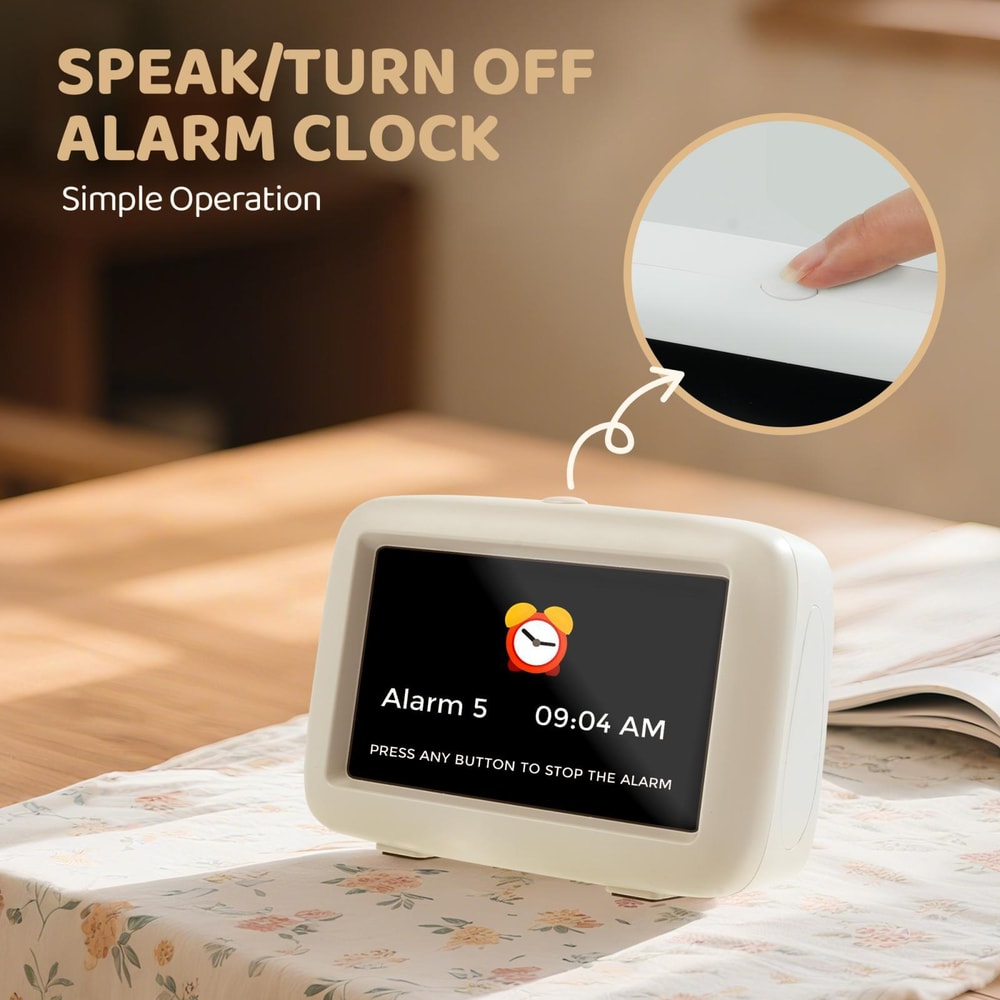 4.3 Inch Digital Dementia Clock with Date Display and Auto Brightness