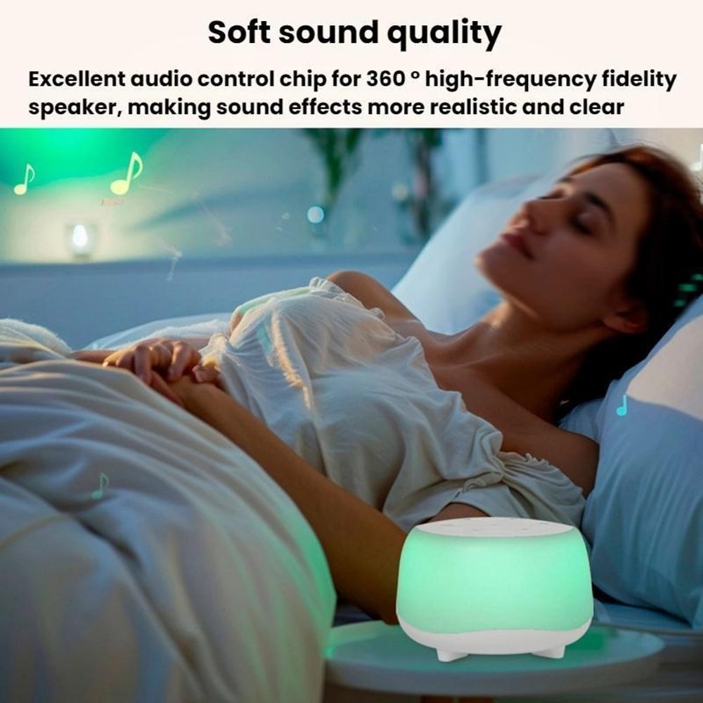 Portable White Noise Machine With Night Light Sleep Sounds For Adults And Babies 3