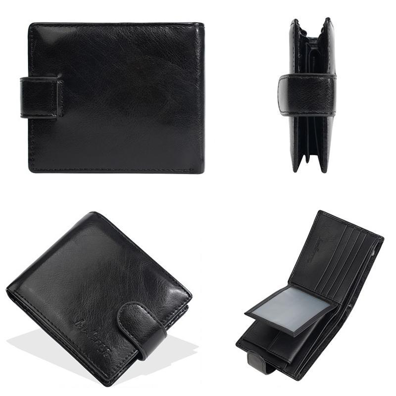 Vintage RFID Mens Wallet With Zipper Coin Pocket And Multi Card Slots 3