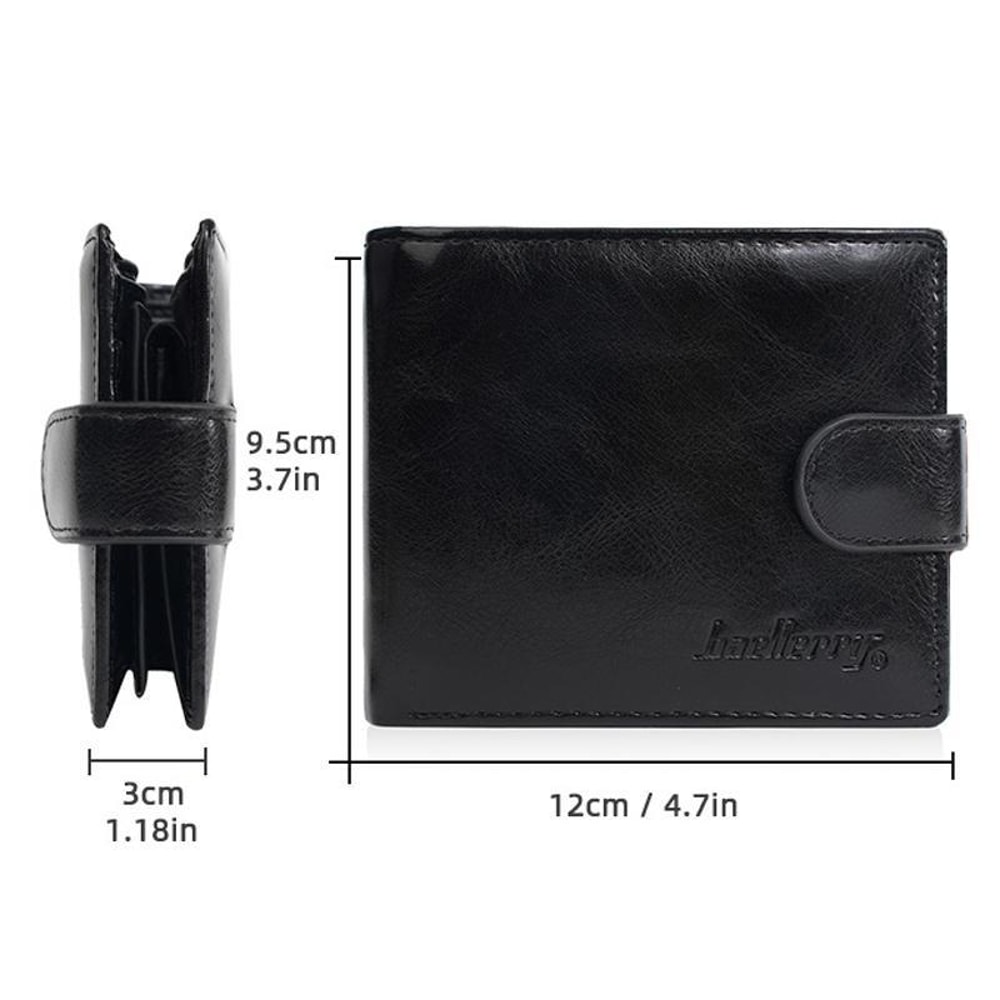 Vintage RFID Mens Wallet With Zipper Coin Pocket And Multi Card Slots 6