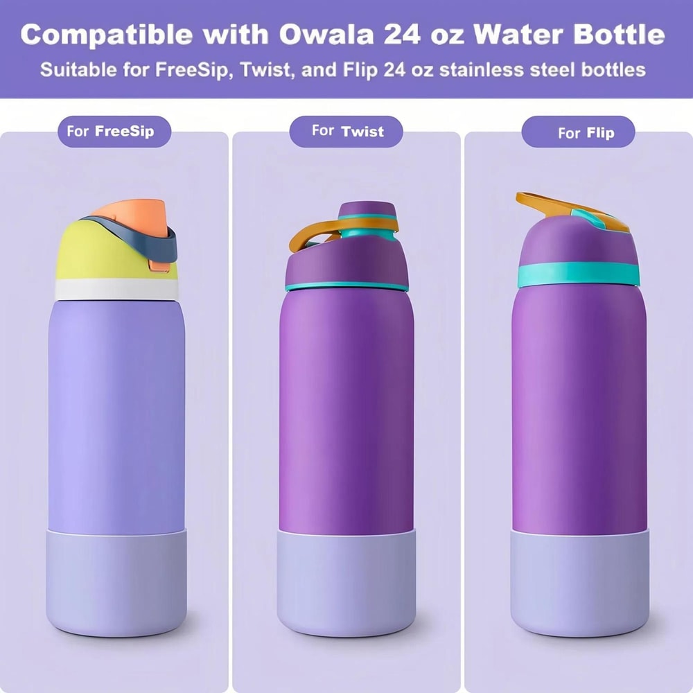 3pcs Owala Bottle Boot Silicone Base Protectors For 24oz Free Sip Twist Flip Bottles 3