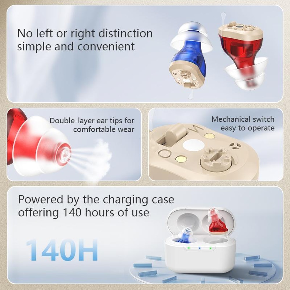 Invisible Hearing Amplifier With Charging Case For Seniors And Adults 1