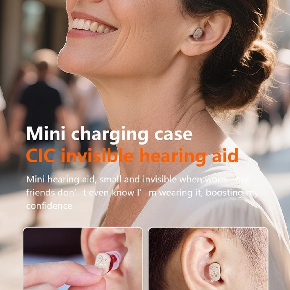 Invisible Hearing Amplifier With Charging Case For Seniors And Adults 2