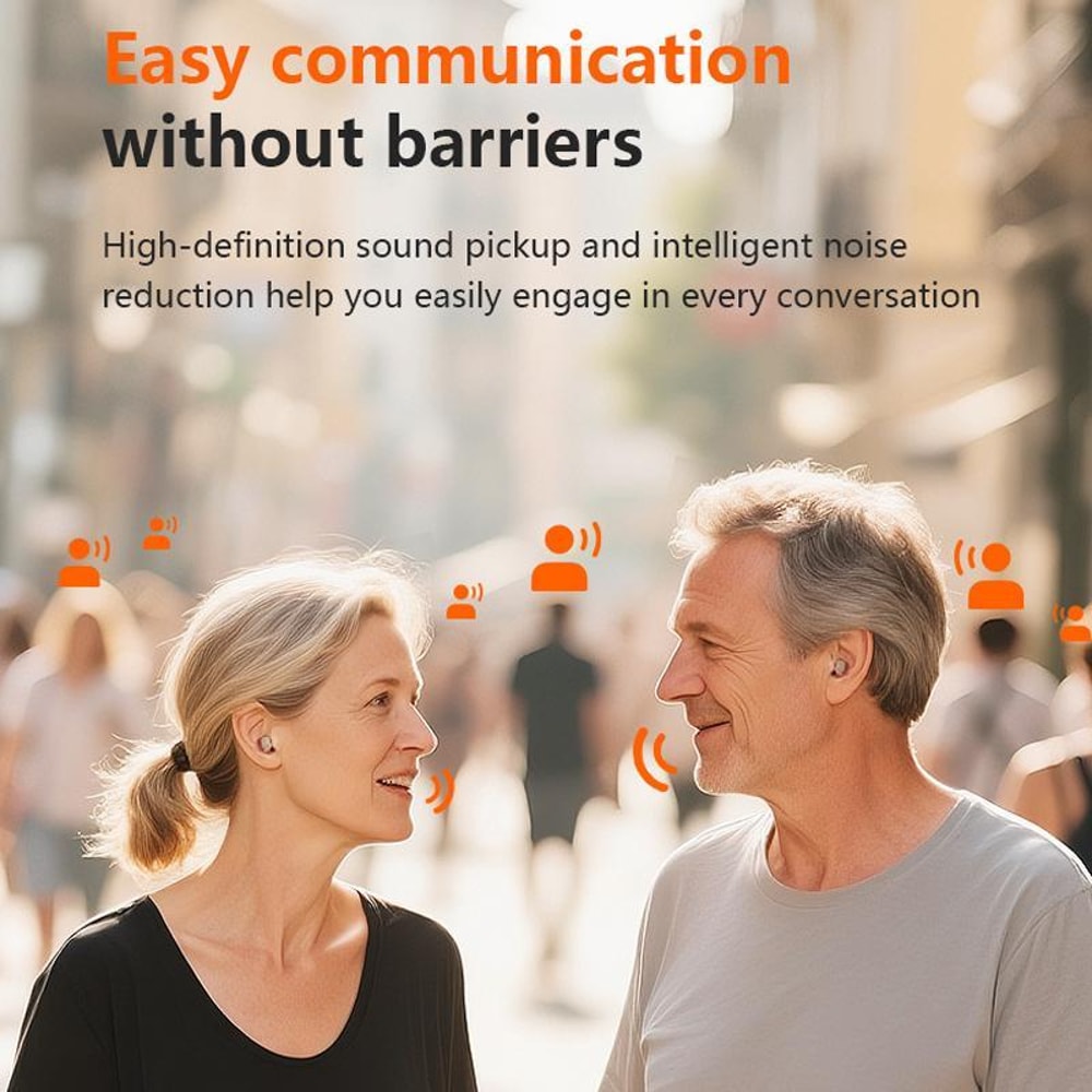 Invisible Hearing Amplifier With Charging Case For Seniors And Adults 4