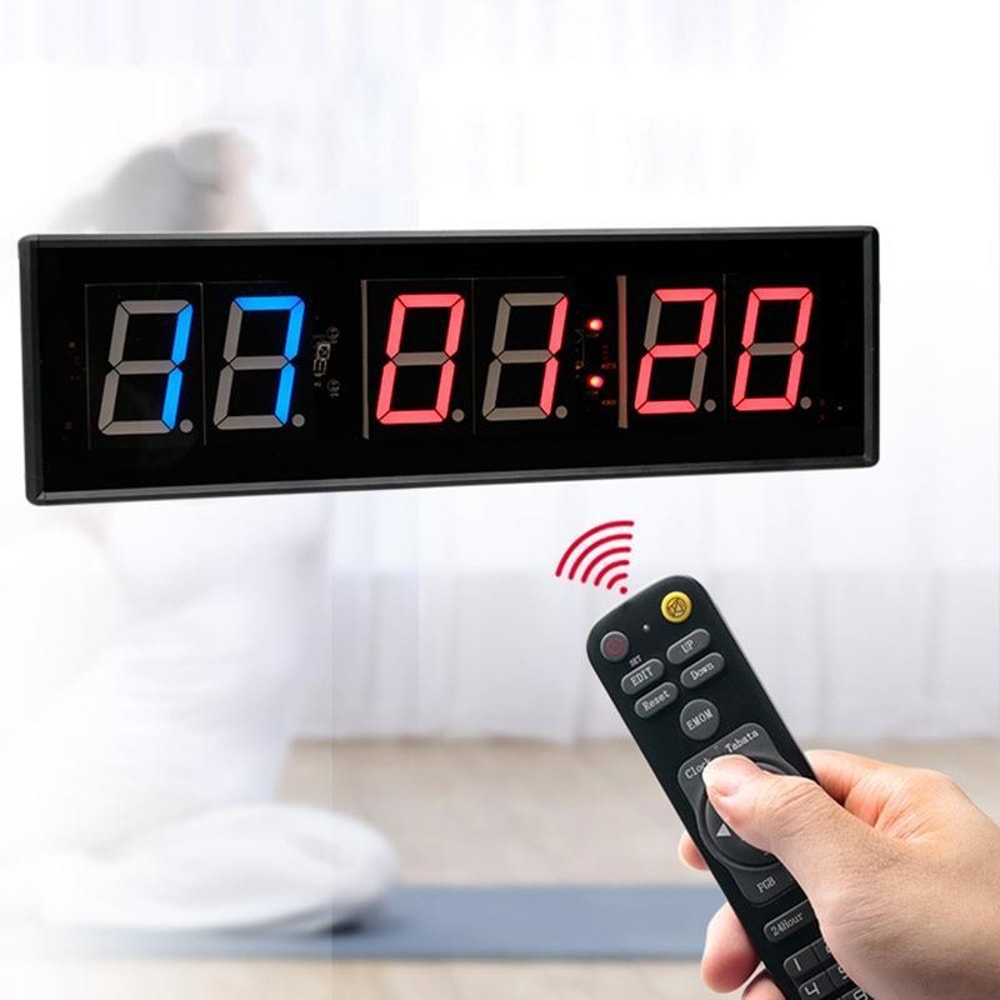 23 Inch LED Gym Timer With Remote Control For Fitness Training Countdown Interval Workouts 0
