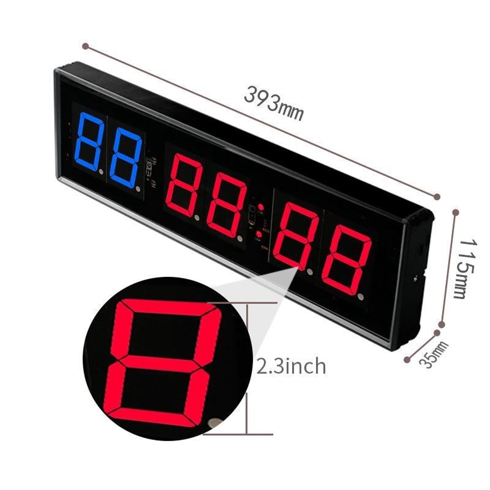 23 Inch LED Gym Timer With Remote Control For Fitness Training Countdown Interval Workouts 2