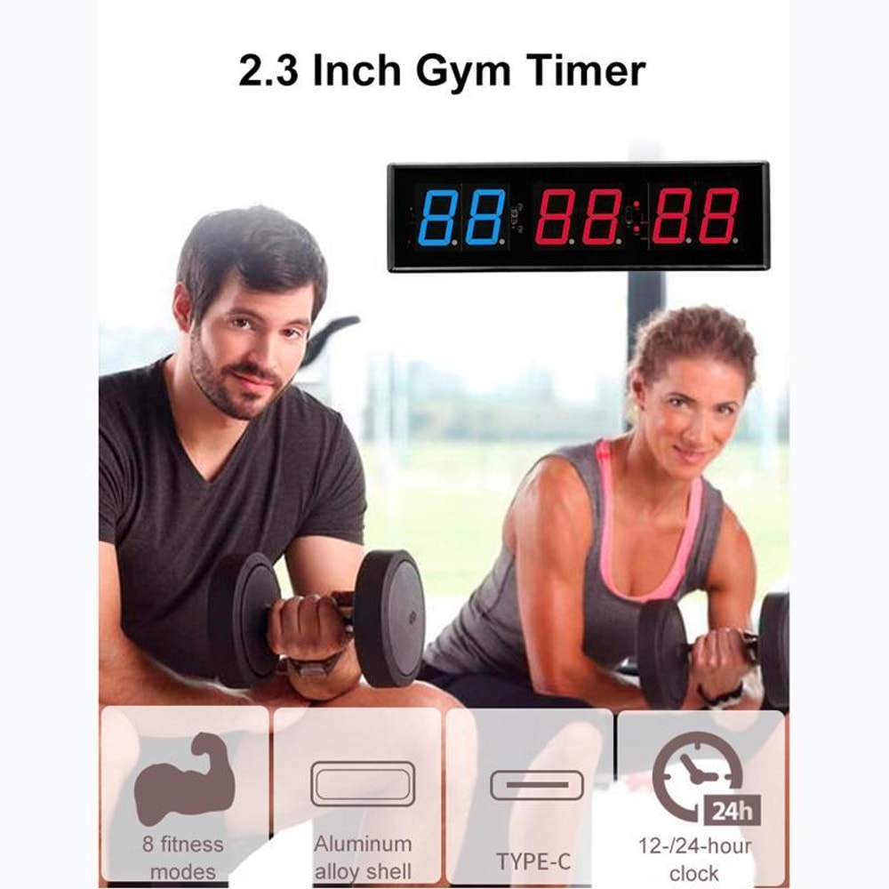 23 Inch LED Gym Timer With Remote Control For Fitness Training Countdown Interval Workouts 3