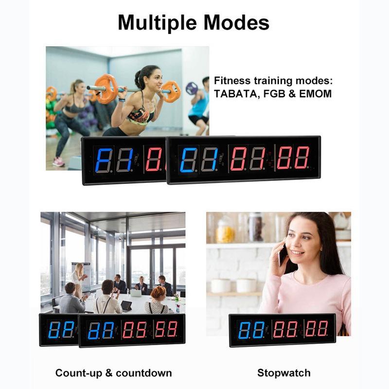 23 Inch LED Gym Timer With Remote Control For Fitness Training Countdown Interval Workouts 5