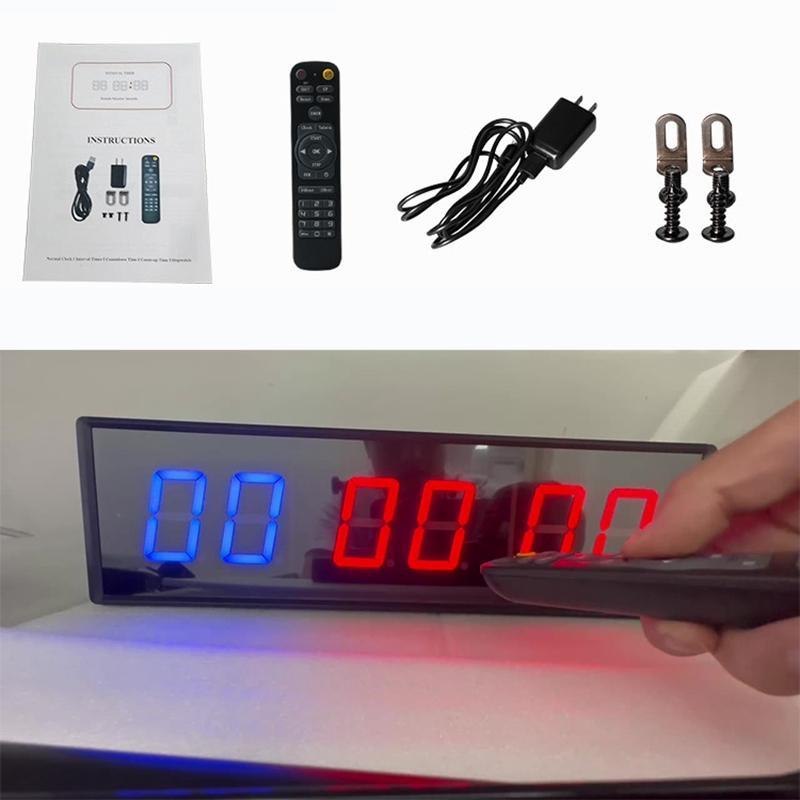 23 Inch LED Gym Timer With Remote Control For Fitness Training Countdown Interval Workouts 8