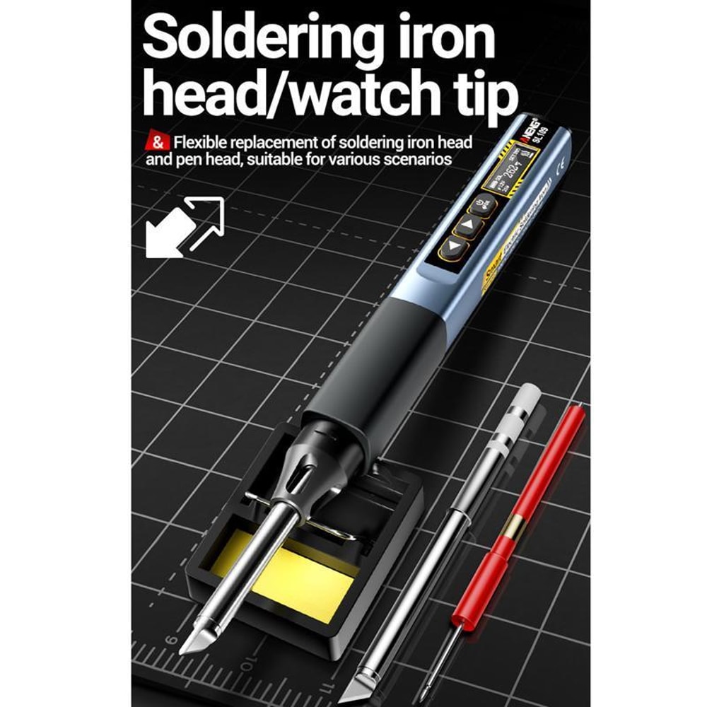 75W Portable Soldering Iron With Digital Multimeter USBC Fast Charging 9