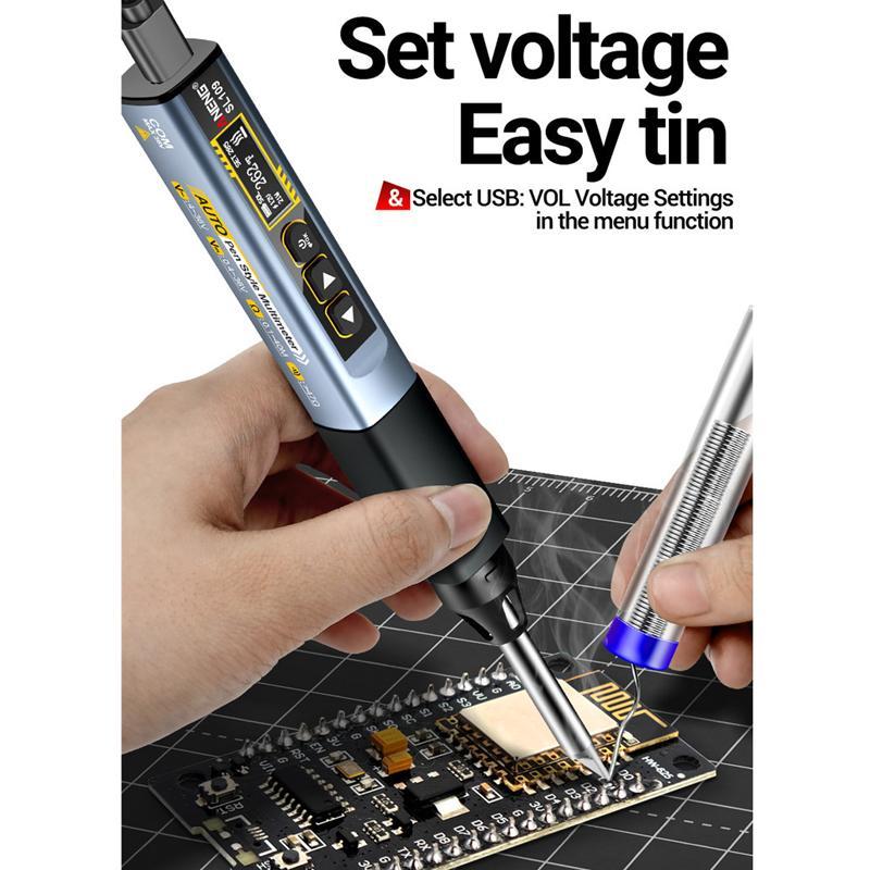 75W Portable Soldering Iron With Digital Multimeter USBC Fast Charging 10