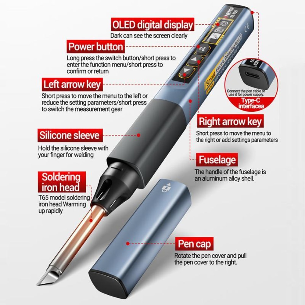 75W Portable Soldering Iron With Digital Multimeter USBC Fast Charging 4