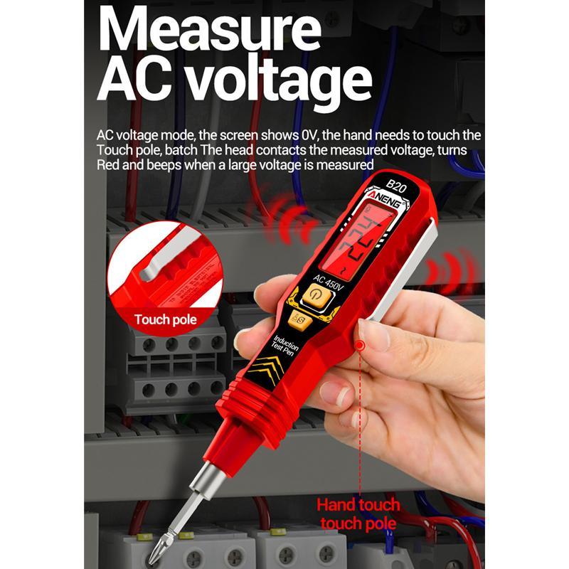 Smart Voltage Tester Pen with Digital Display & Non-Contact Breakpoint Detection