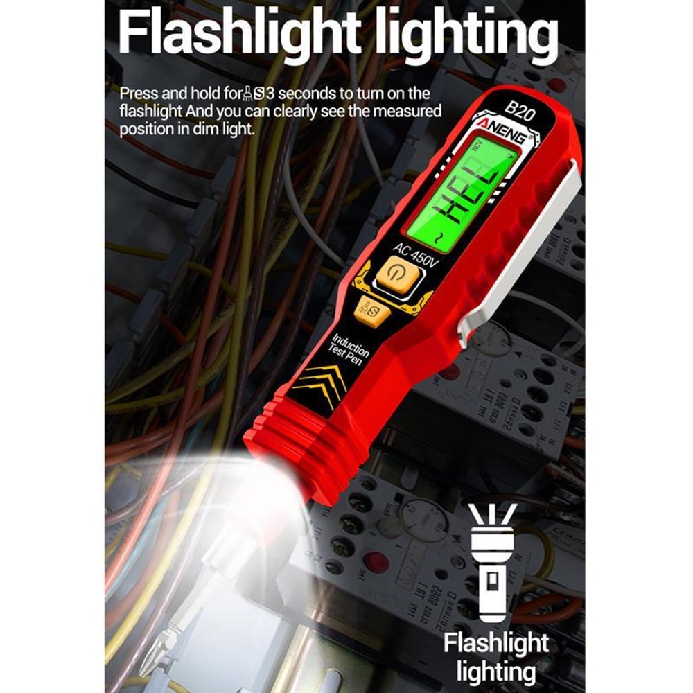 Smart Voltage Tester Pen with Digital Display & Non-Contact Breakpoint Detection