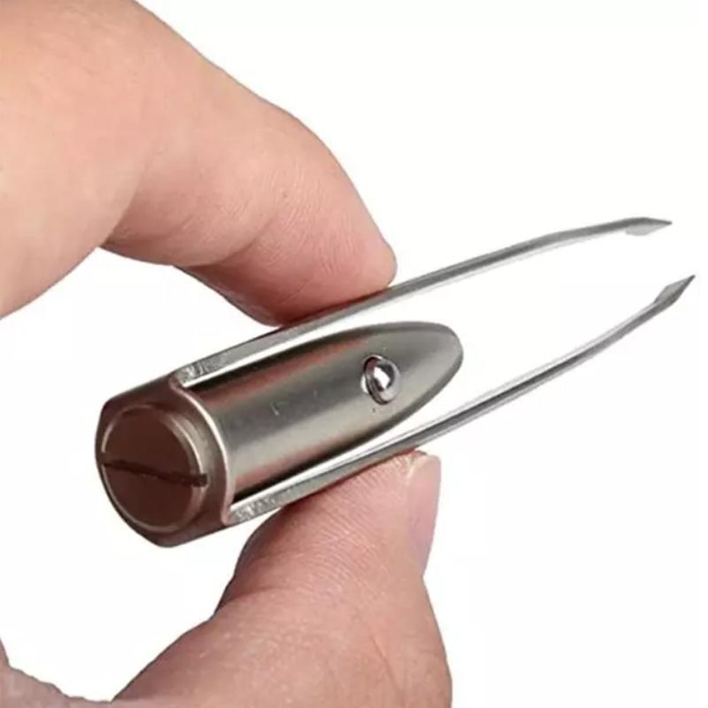LED Eyebrow Trimmer & Precision Eyelash Curler for Travel Makeup Care
