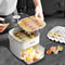 Double Layer Ice Cube Tray with Lid and Bin Easy Push Release Ice Maker
