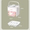 Double Layer Ice Cube Tray with Lid and Bin Easy Push Release Ice Maker