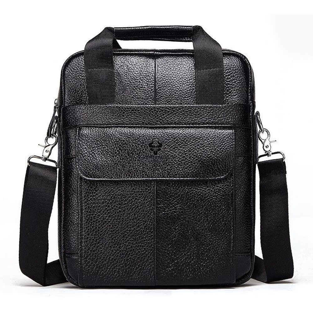Vintage Leather Messenger Bag For Men Business Commuter Crossbody Briefcase 0