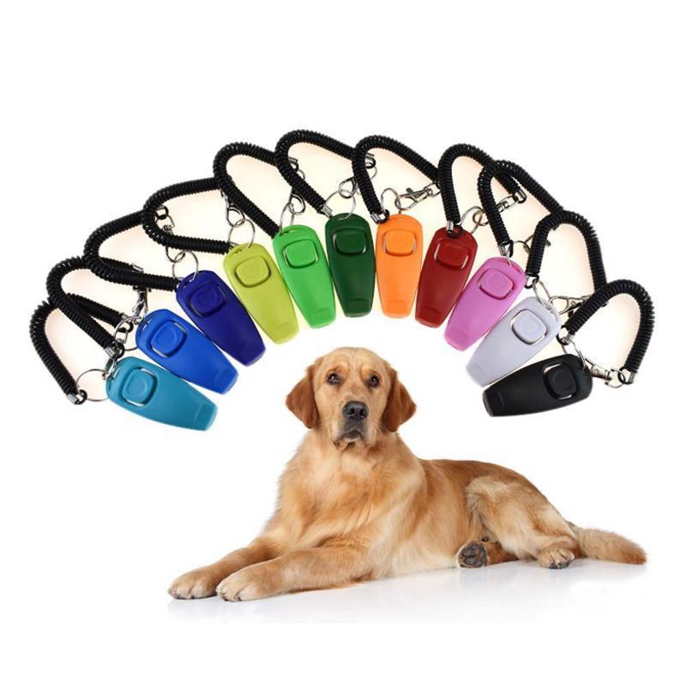 2in1 Dog Training Clicker Dog Whistle With Adjustable Wristband For Pet Obedience Training 1