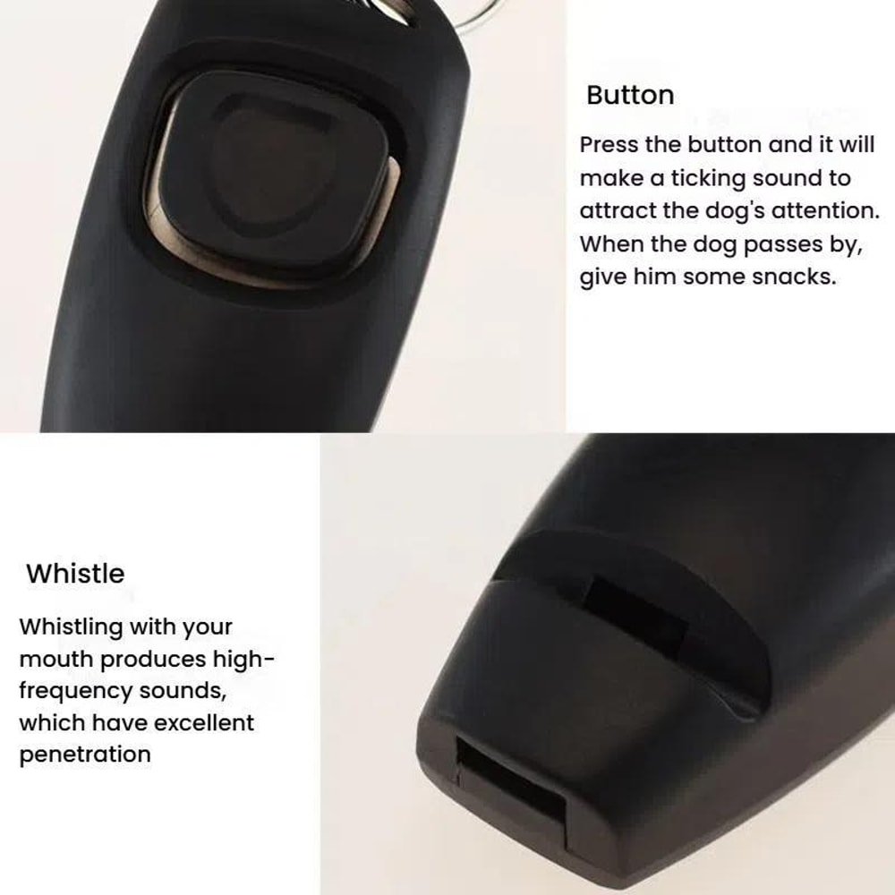 2in1 Dog Training Clicker Dog Whistle With Adjustable Wristband For Pet Obedience Training 5
