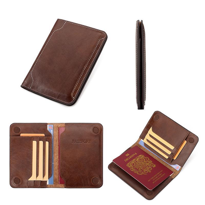 Premium Leather Passport Holder Travel Wallet With Card Slots For Men Women 2