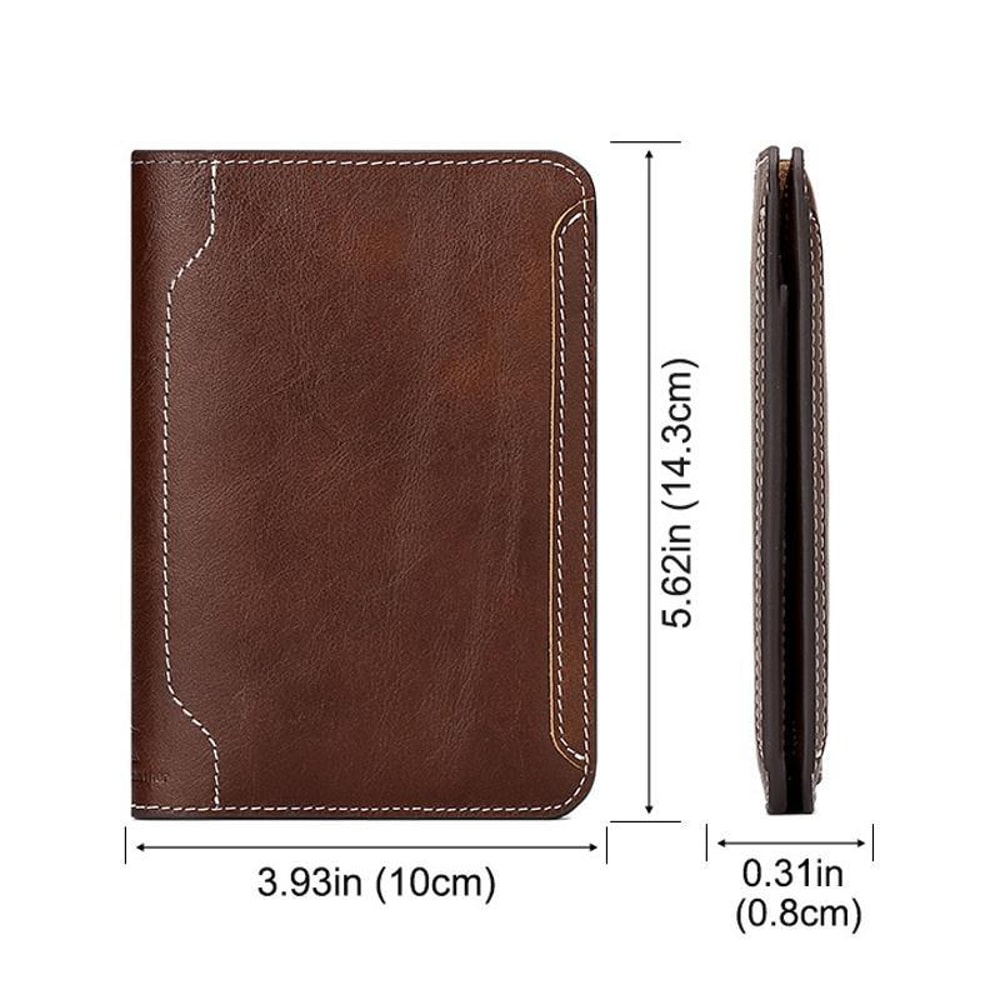 Premium Leather Passport Holder Travel Wallet With Card Slots For Men Women 5