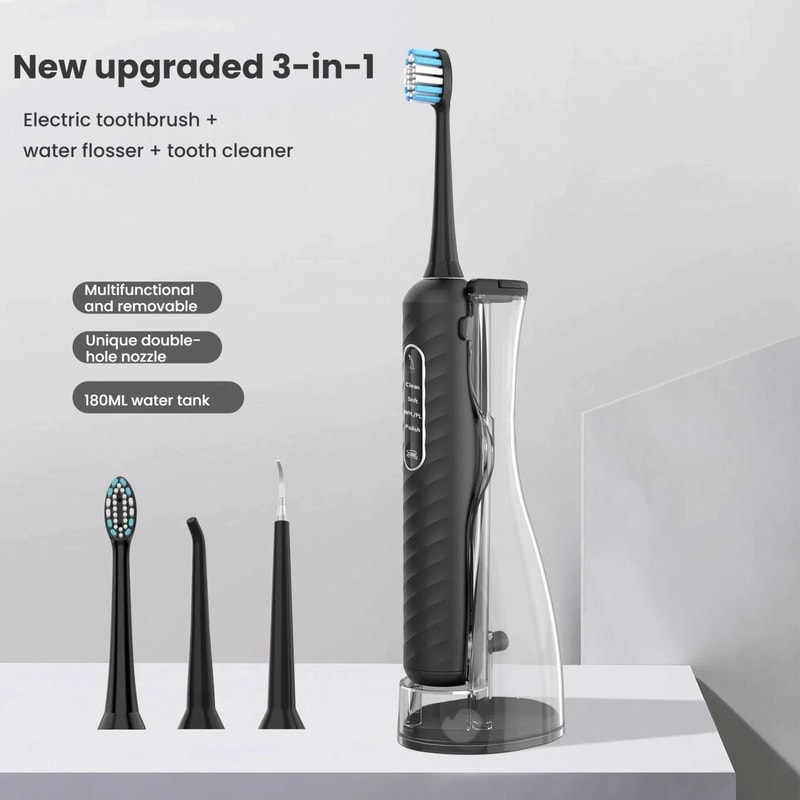 3in1 Sonic Electric Toothbrush Water Flosser Oral Irrigator For Deep Gum Cleaning 1