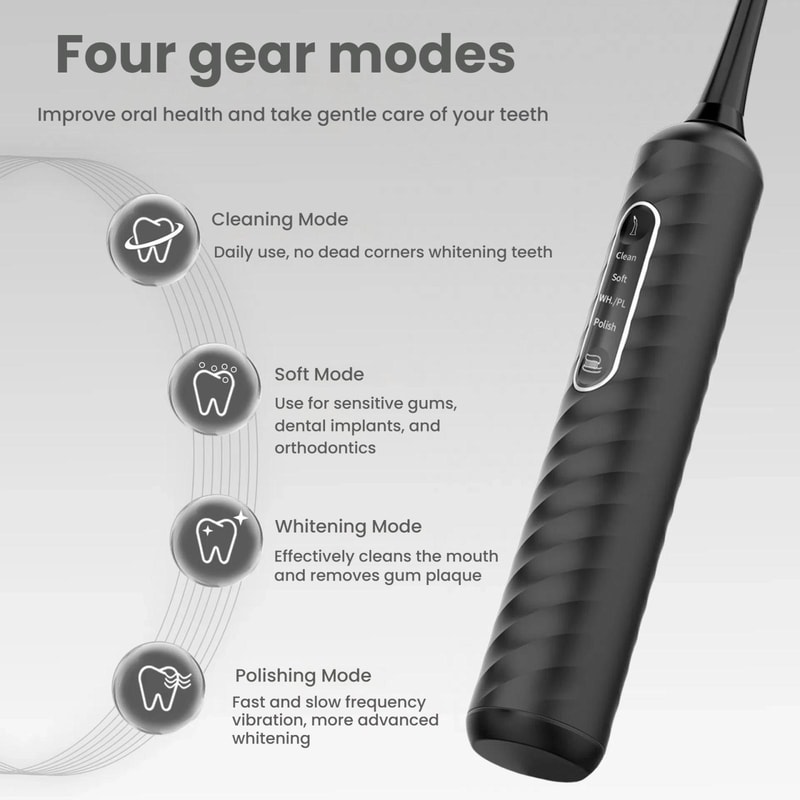 3in1 Sonic Electric Toothbrush Water Flosser Oral Irrigator For Deep Gum Cleaning 3