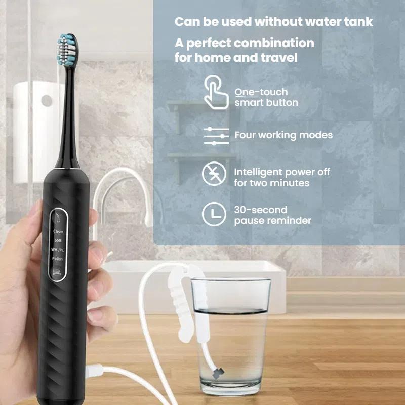3in1 Sonic Electric Toothbrush Water Flosser Oral Irrigator For Deep Gum Cleaning 5