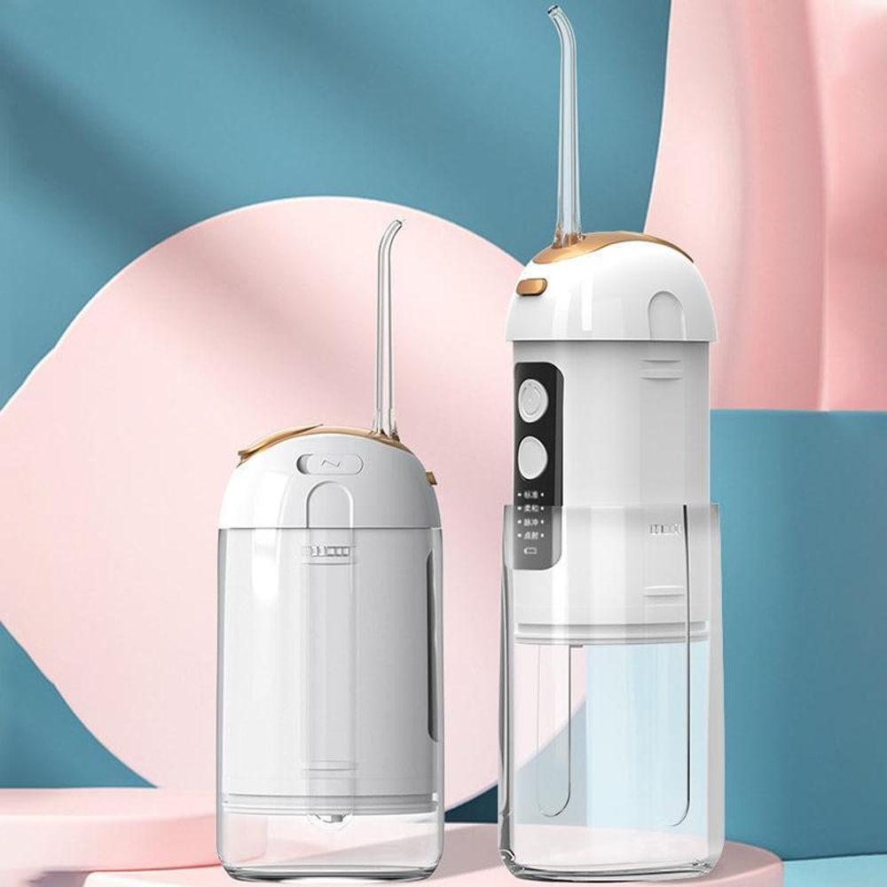 Portable Water Flosser For Teeth Cleaning With Retractable 200ml Tank 4 Cleaning Modes 1