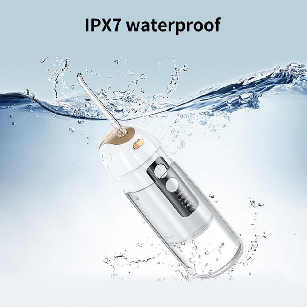 Portable Water Flosser For Teeth Cleaning With Retractable 200ml Tank 4 Cleaning Modes 8