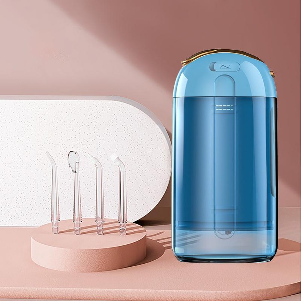 Portable Water Flosser For Teeth Cleaning With Retractable 200ml Tank 4 Cleaning Modes 12