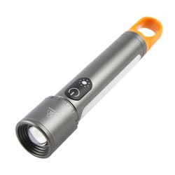 waterproof tactical flashlight with zoom & cob emergency light