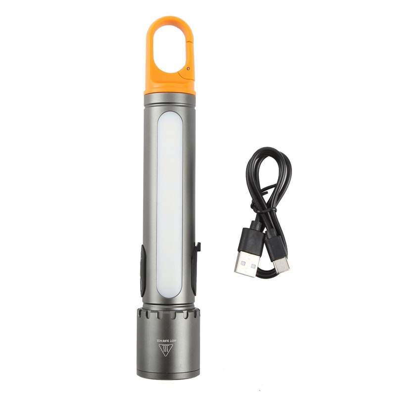 Waterproof Tactical Flashlight With Zoom COB Emergency Light 1