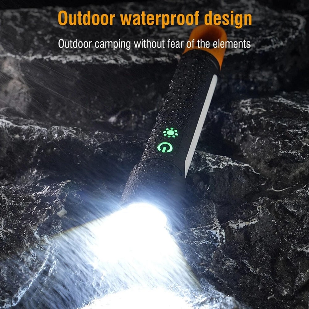 Waterproof Tactical Flashlight With Zoom COB Emergency Light 2